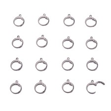 100x Stainless Steel Leverback Earring Findings Steel Color 14.5x12x2mm Hole 1mm
