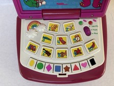 Vintage Educational Barney's Learning Laptop 1999 Interactive Toddler Toy