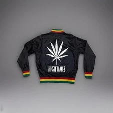 WACKO MARIA HIGH TIMES Bomber jacket BLK Rasta sz. L. RARE 2018 Japan