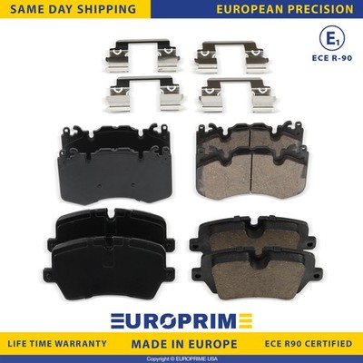 Front & Rear Ceramic Brake Pads w/ Hardware for 2013-2021 Land Rover Range Rover