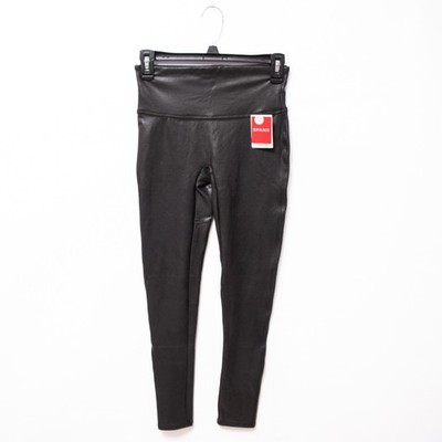 NWT Spanx Black Faux Leather Pants Leggings Size M P Mobwife Going Out Old Money
