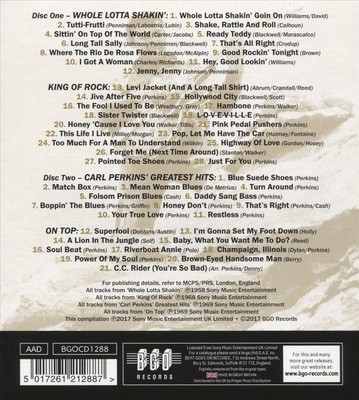 CARL PERKINS WHOLE LOTTA SHAKIN'/KING OF ROCKABILLY/GREATEST HITS/ON TOP NEW CD
