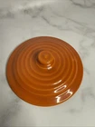Vintage Bauer Pottery Orange Ringware 6” Lid