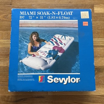 RARE Vintage 1987 Sevylor Miami Soak-n-Float Inflatable  72 x31 