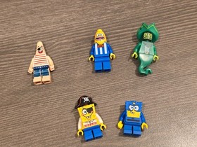 5 Lego Minifigures Lot SpongeBob Pirate Patrick The Flying Dutchman 3817