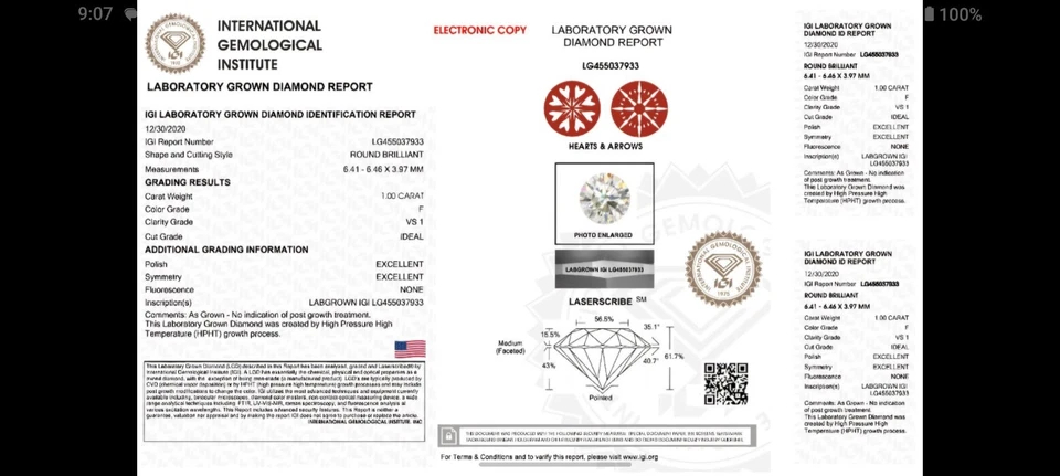 NO RESERVE! 1.5 carat Verragio engagement ring lab created - Image 3 of 4