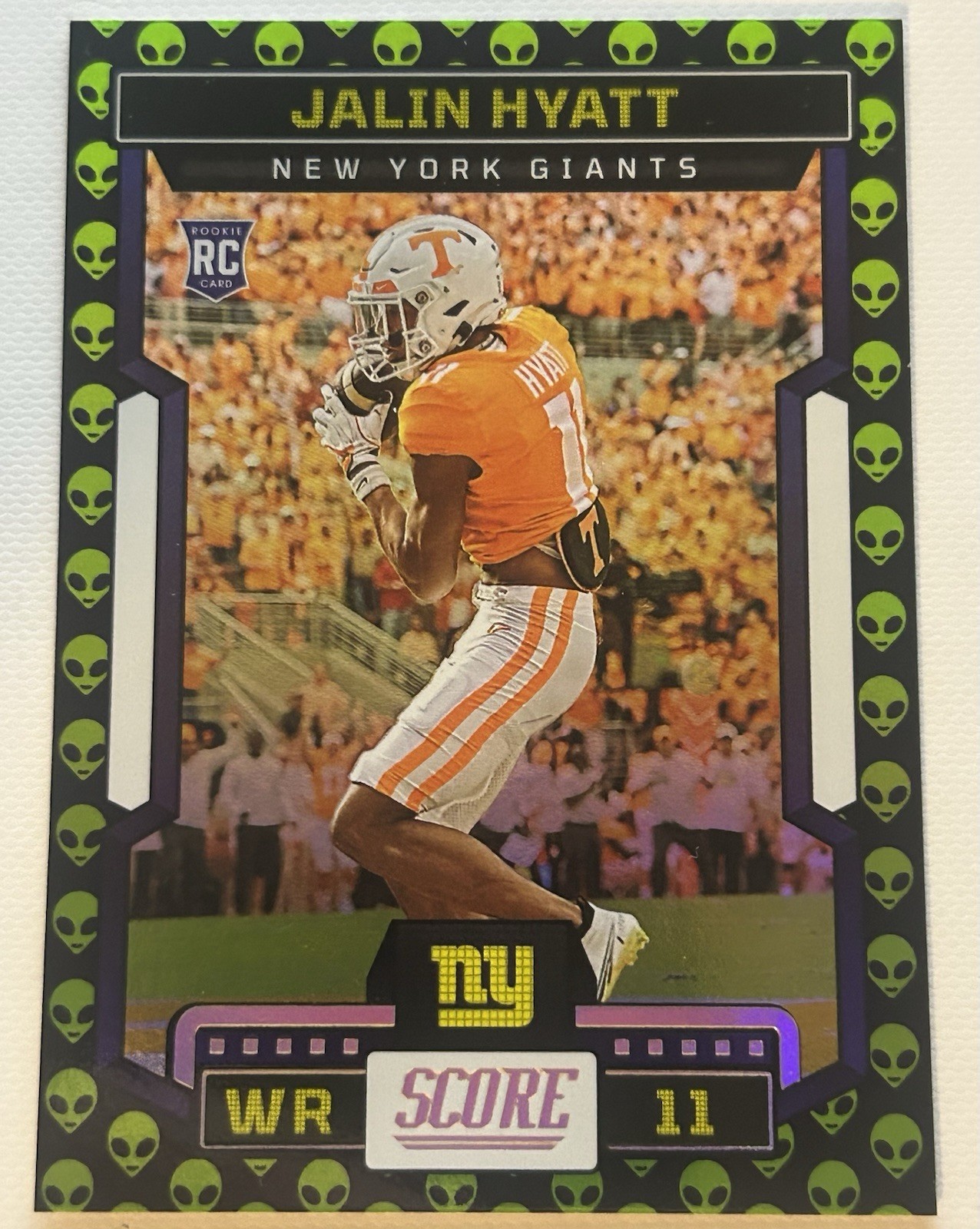 2023 Panini Score Football Jalin Hyatt #347 Extraterrestrial SP RC