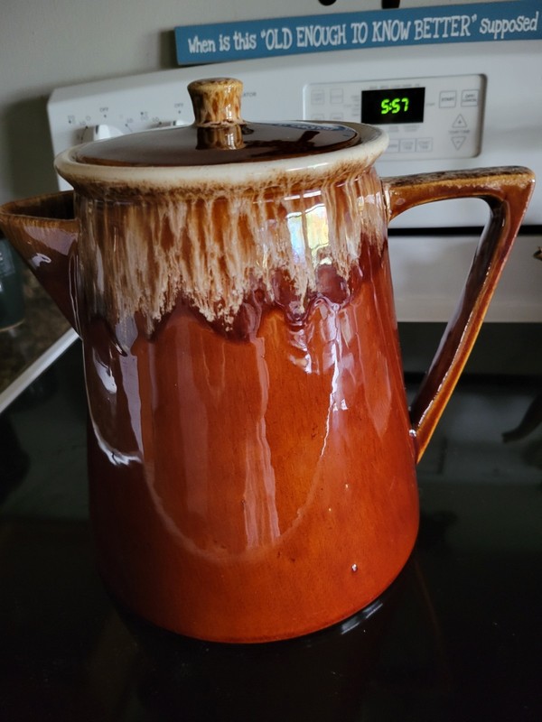 Rare Vintage Rubel 1030 Brown Drip Glazed Ceramic Pottery Large Water Pitcher