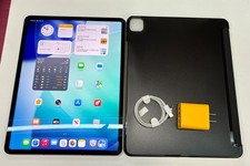 Bundle- Apple iPad Pro 12.9" 6th Gen 256GB  Unlocked Case Charger Wifi/Cellular