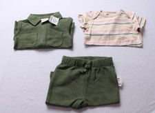 First Impressions Baby Boys 3-Piece Outfit AC2 White/Green Size 3-6M NWT