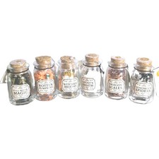 Halloween Mini Witch Potion Bottles - Full Set Of 6 New With Tags 2 1/2"