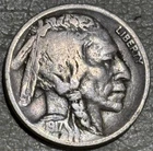 1917d Buffalo nickel Nice original VG Condition Full Date Part Horn
