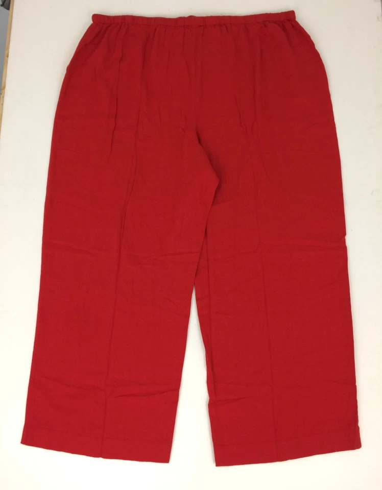Nobody's Child Women's Shona Trousers Size 24 Red Linen Blend Pockets New F1 - Image 3 of 4