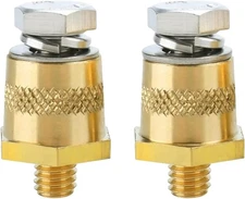 M8 Thread Male Brass Battery Terminal Charging Posts, M8 Battery Post Adapter (+
