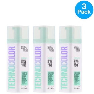 Bondi Sands Technocolor Emerald Self Tanning Foam Deep Olive Tone 6.76oz 3 Pack