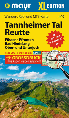 Mayr Wanderkarte Tannheimer Tal, Reutte XL 1:25.000 | (Land-)Karte | Deutsch