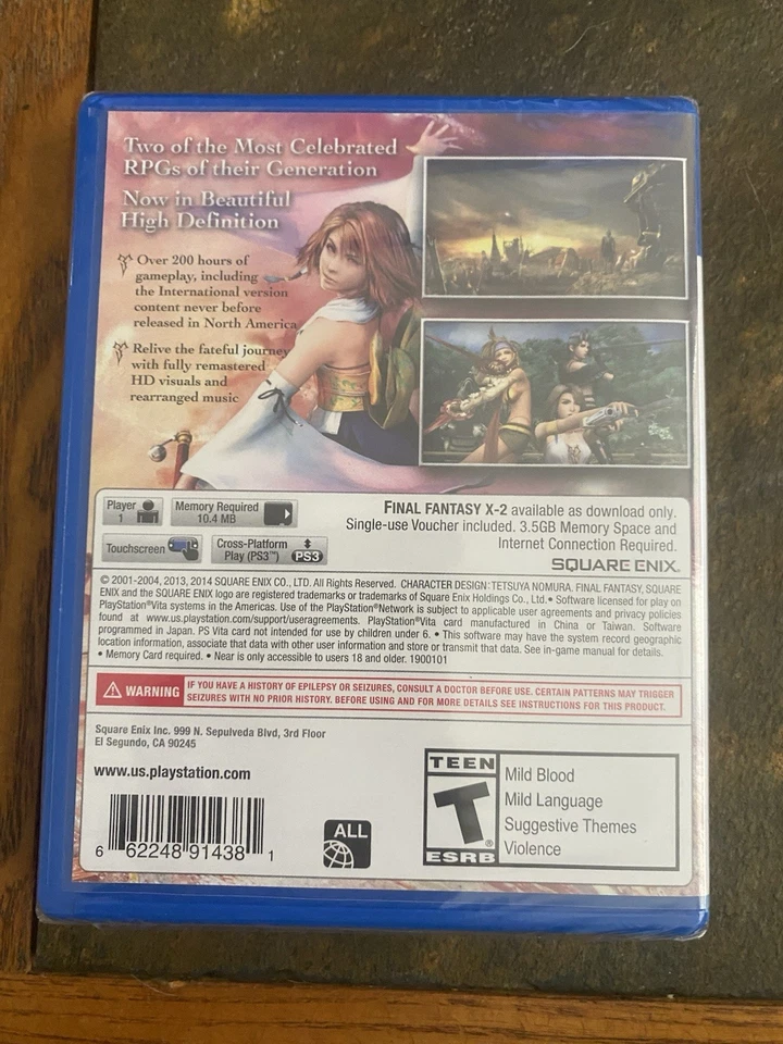 Final Fantasy x/X-2 HD Remaster Sony PlayStation Vita Sealed New Free Shipping - Image 2 of 2