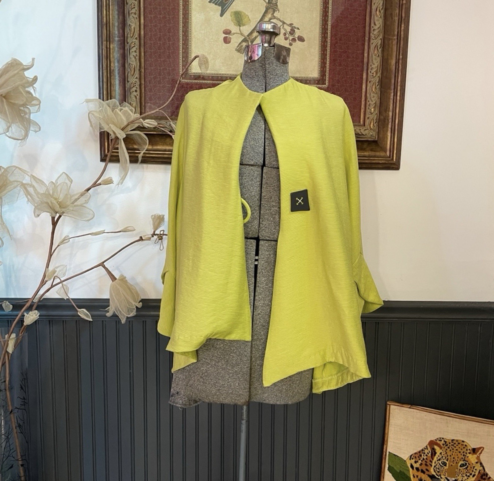 IC Collection Lime Ribbed Single Button Asymmetri… - image 3