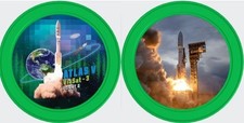 ATLAS V VIASAT-3 FLIGHT 2 MISSIONE GETTONE SPAZIALE MEDAGLIONE 1,6" VIASAT BANDA LARGA