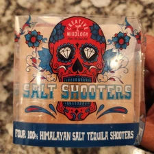 NEW ~ Creative Mixology Salt Shooters Set 100% Himalayan Salt Tequila Shooters