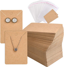 120 Pack Earring Holder Cards, Necklace Display Cards with 120Pcs Bags, Earring