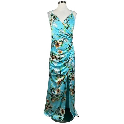 evening dress with side split Sexy Sheath Plunging V Neck Illusion Lace Appliques Side Split Prom Evening  Dress main image 0