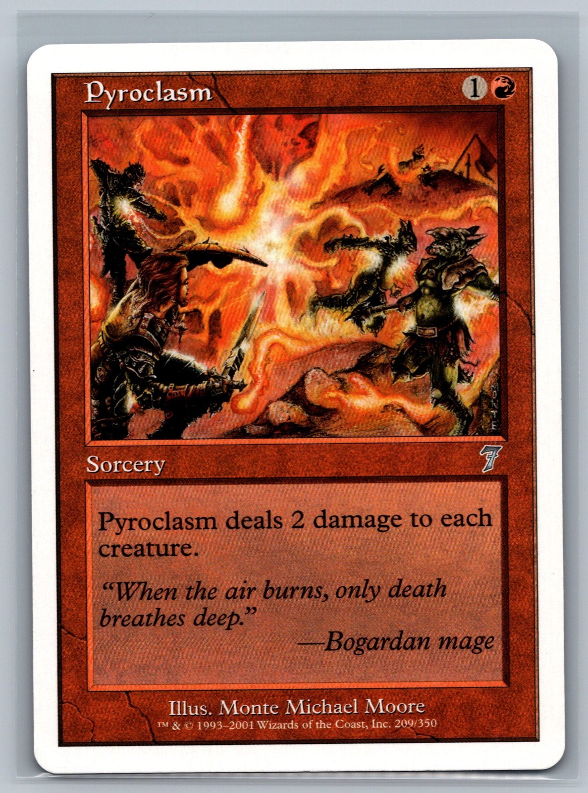 Magic The Gathering 7th Edition Pyroclasm #209/350 MTG TCG CCG Seventh