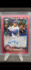 2024 Topps Chrome Update Luis Vazquez #AC-LV Red Wave Rookie Autograph /5 CUBS