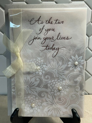 Hallmark Wedding Card & Envelope ~As The Two of You Join Your Lives Today