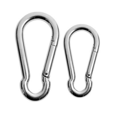 1 Edelstahl Karabiner Karabinerhaken, Größenwahl, Metall Verschluss Outdoor (3,2