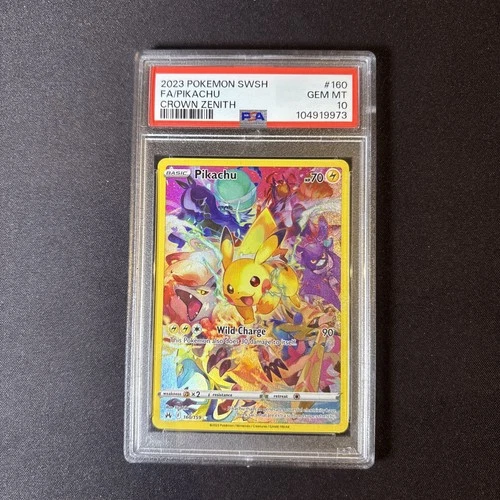 Pokémon Pikachu TCG Crown Zenith Holo Card 160/159 Secret Rare PSA 10