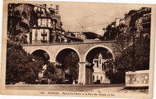 CPA Monaco - Eglise Ste Devote et le pont du ...