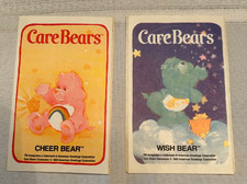 Vintage 1983 Care Bear Stickers Cheer Bear and Wish Bear