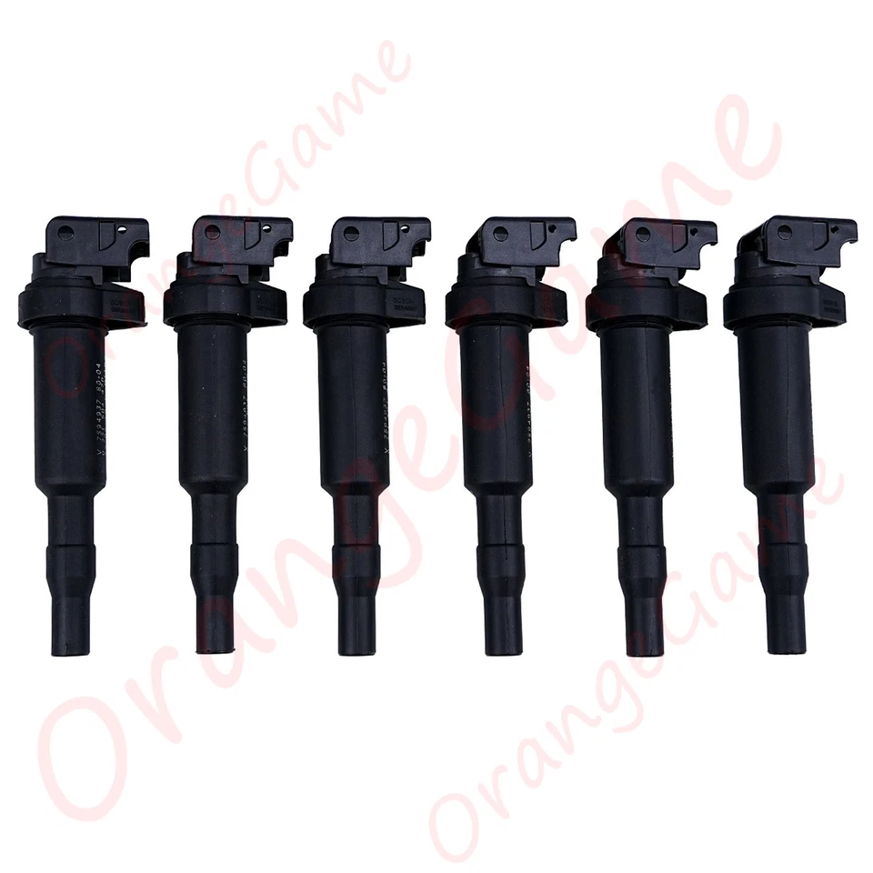 6 Pack OEM Ignition Coil & Spark plugs for BMW 128i 328i 335i 528i 535i X5 UF592 Foto 2 de 4