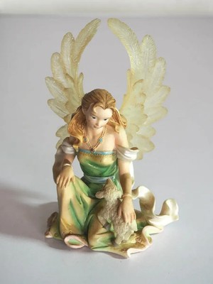 Angels Around Us Figur Protection Schutzengel Lamm AA910 Munro 2004 Deko 12,5cm