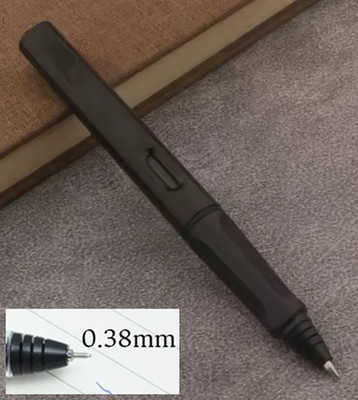 Ink Cartridge Rollerball Pen, Black with Chrome Clip, Extra Fine Tip (0.38 mm)