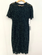 NEW Eliza J Lace Dress Sz6 Hunter Green Wedding Guest Cocktail Event Modest