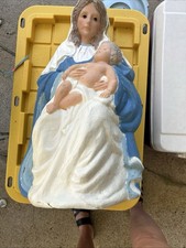 Vintage 1996 TPI Christmas Nativity 26” Mary Holding Jesus Blow Mold Decor