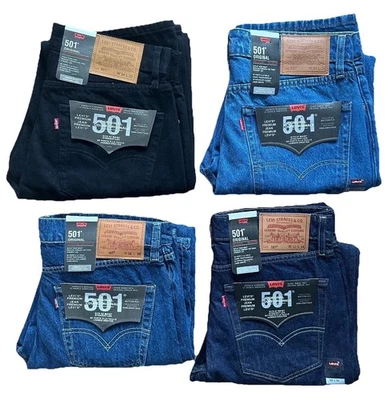 Vaqueros Levi's® 501 Original Hombre Azul Piedra Azul Medio Enjuagado Negro Calce Recto
