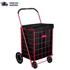 Elegant Black Shopping Cart Liner, 18"x15" Fit with Waterproof Cover  Straps