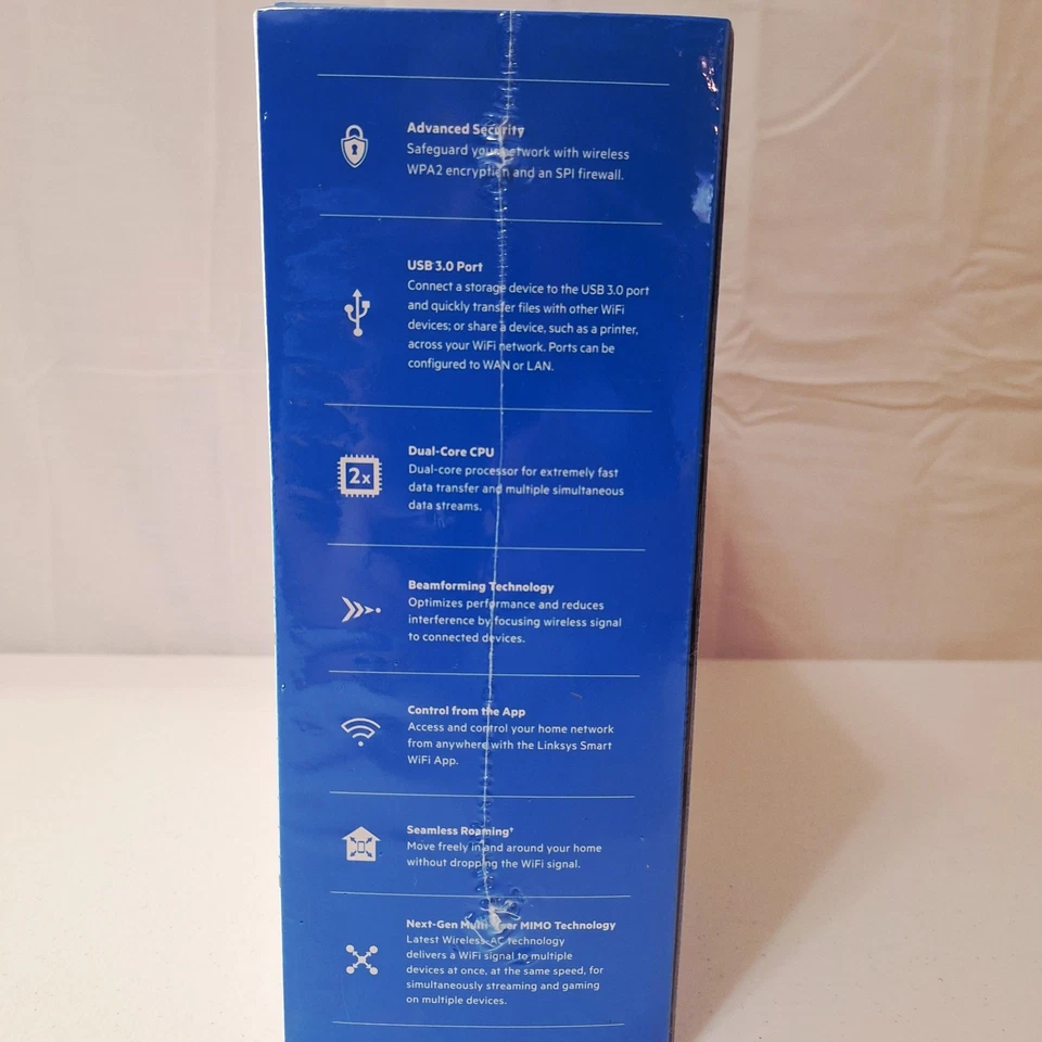 全新 Linksys AC1900 Max-Stream 双频 WiFi 5 路由器 (EA7450) - 原厂封装 — 第 4/4 张图片