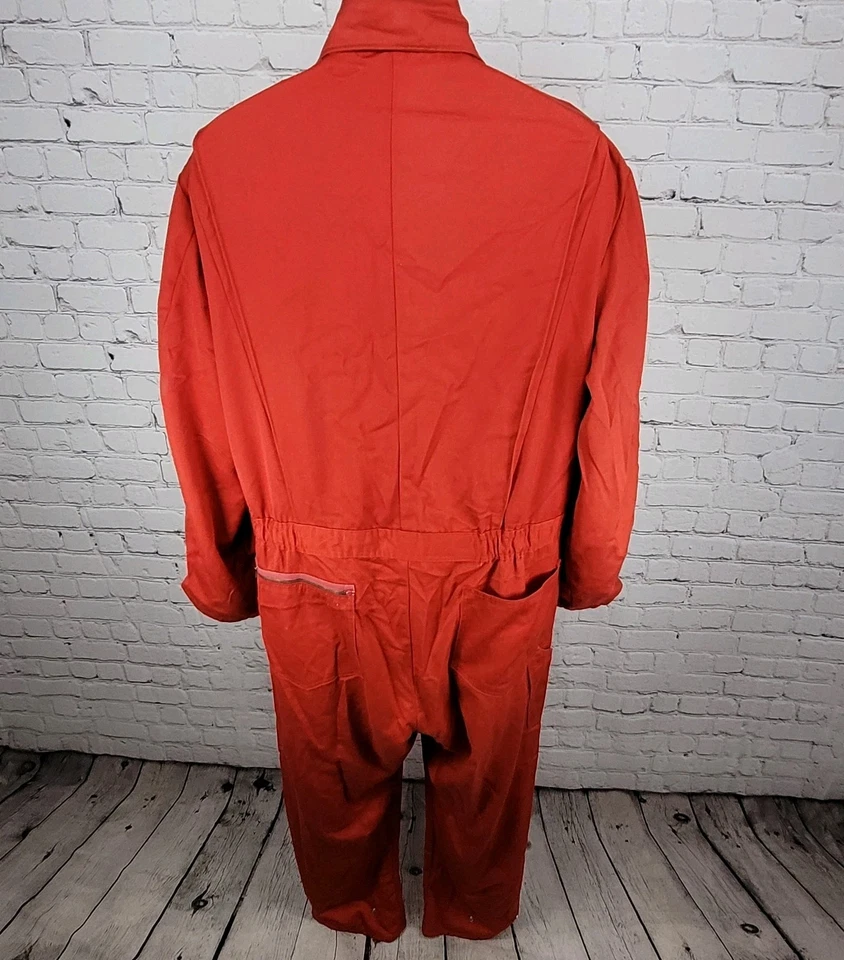 VTG Walls Blizzard Pruf Red Insulated One Piece Suit Coveralls USA Size Large LT - Image 2 of 4