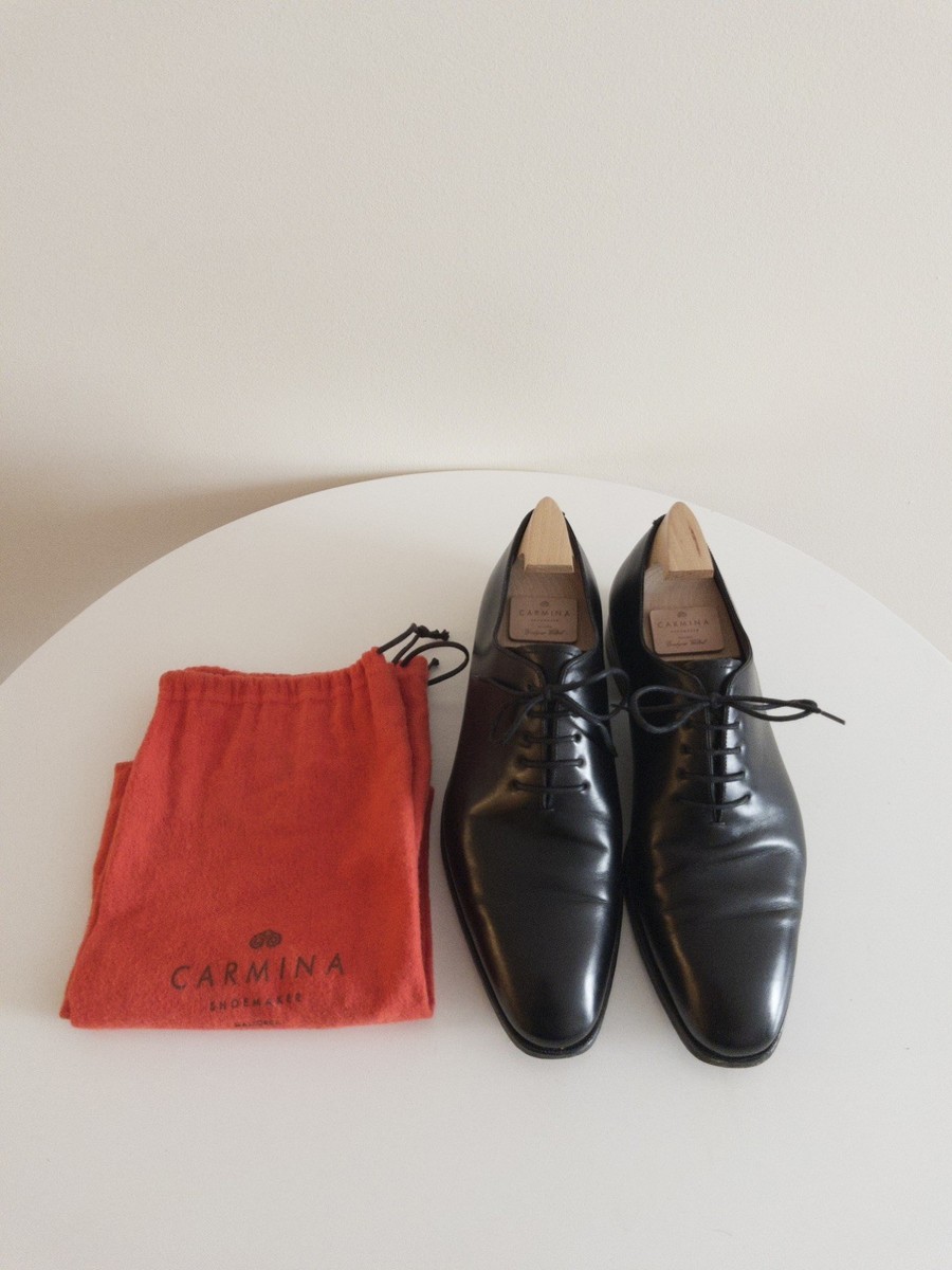 Carmina Wholecut Oxford 910 Rain in Black Box-Calf, 8UK/9US, w