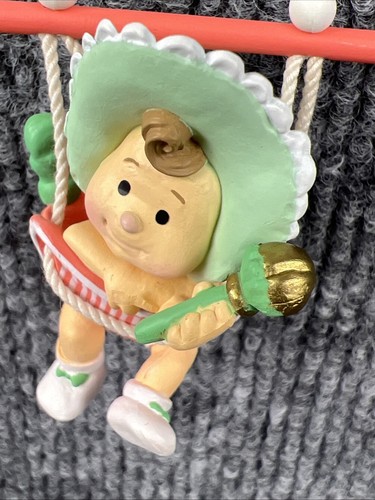 1987 Hallmark Andenken Ornament Babys erstes Weihnachtsbaby in Babywippe EUC - Bild 4 von 5