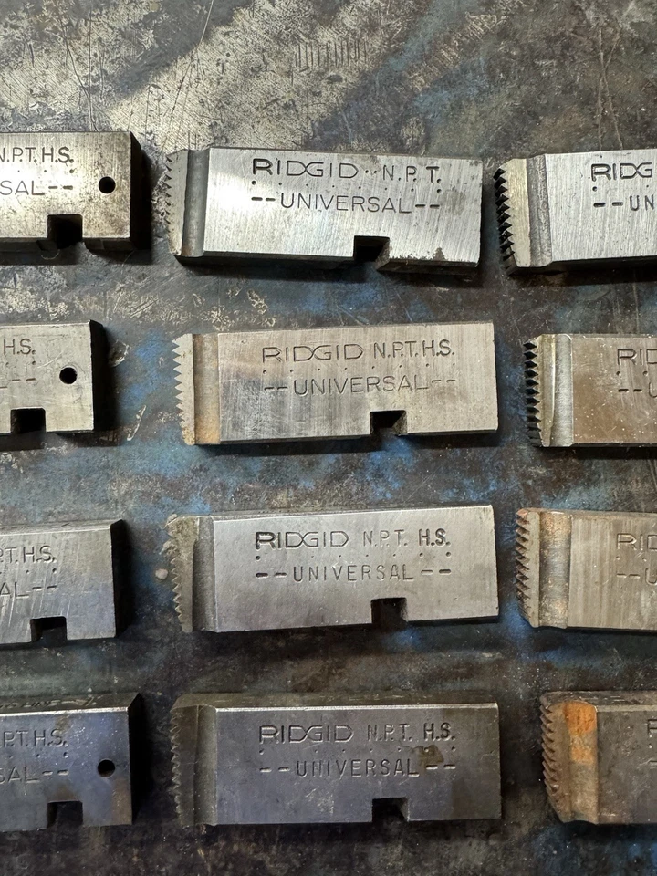 Set of 12 RIDGID N.P.T.H.S. Universal Pipe Threading Dies – 3 Complete Sets(1–4) - Image 4 of 4