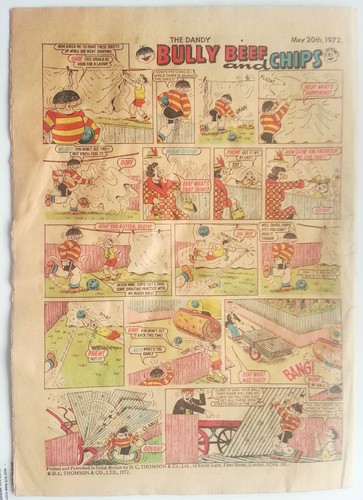 Vintage 2p. 💥 DANDY Comic #1591 🕮 May 20th, 1972 💥 KORKY THE CAT Cover - 第 2/4 張圖片