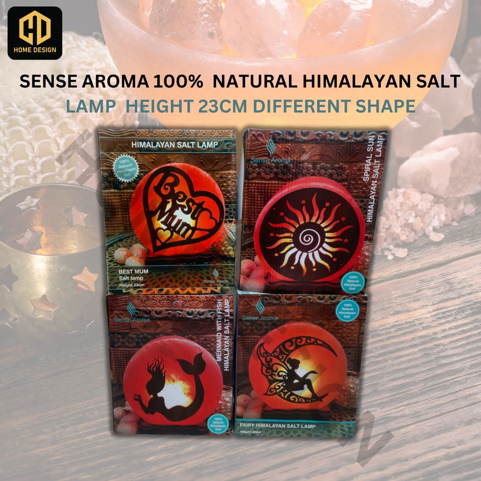SENSE AROMA 100% NATURAL HIMALAYAN SALT LAMP HEIGHT 23 CM DIFFERENT SHAPE