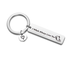 I Whale Always Love You Keychain Valentines Day Boyfriend Girlfriend Gift