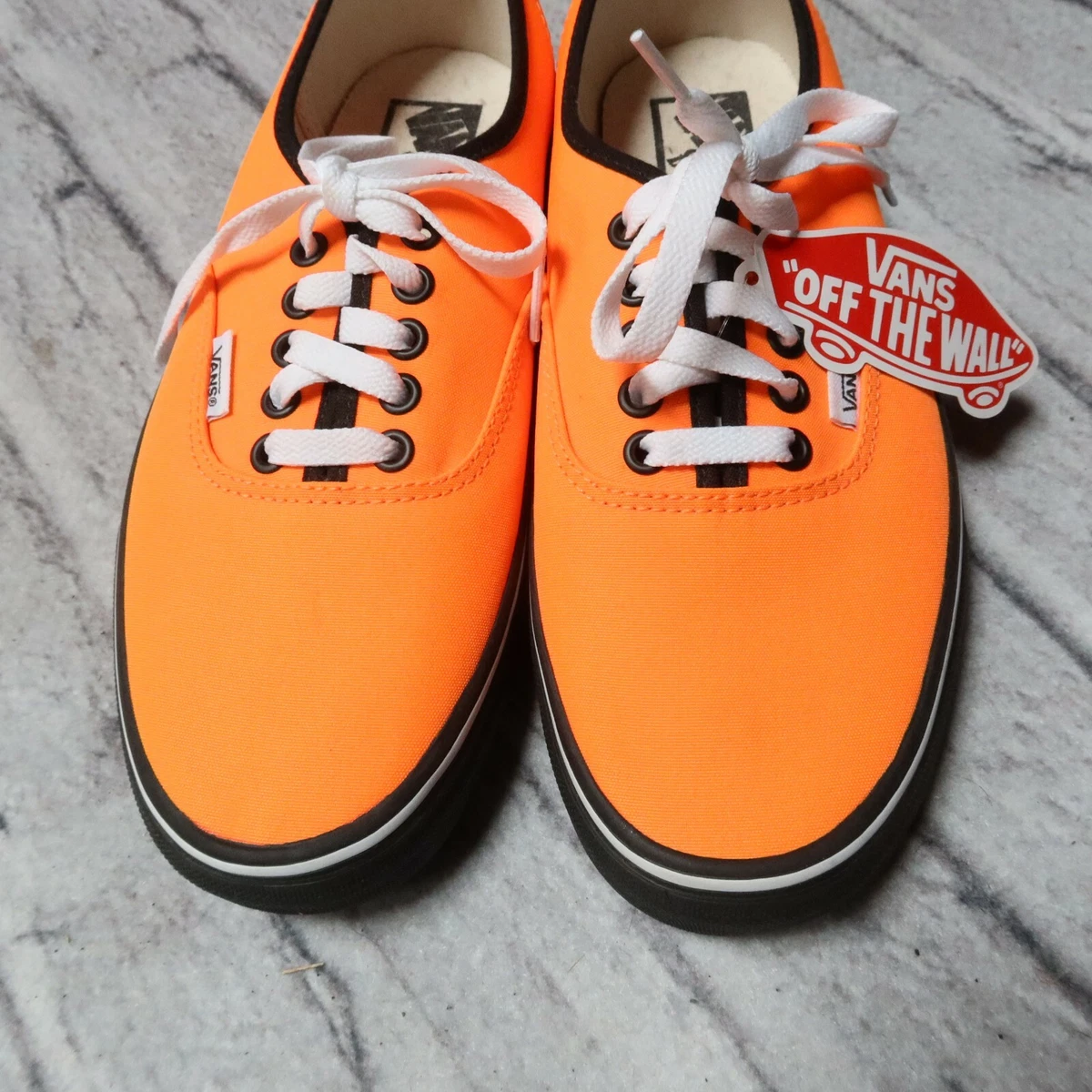 Vintage New Vans Era Custom Design Shoes Safety Orange Womens OG Skate