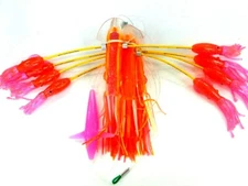 Squidnation Flippy Floppy Trolling 9" Mauler Squids Chain LONG TAIL BRAD J Pink